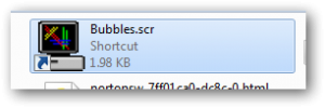 Create a shortcut to start the screen saver in Windows 7