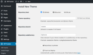 Install WordPress Themes, Plugins From GitHub With WP Pusher